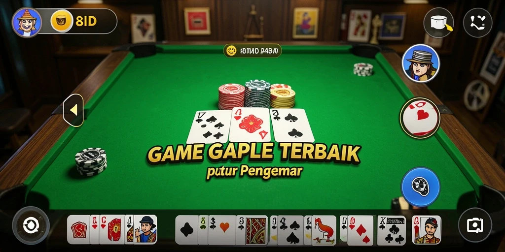 Tampilan gameplay Gaple yang menarik dan seru di 8ID.