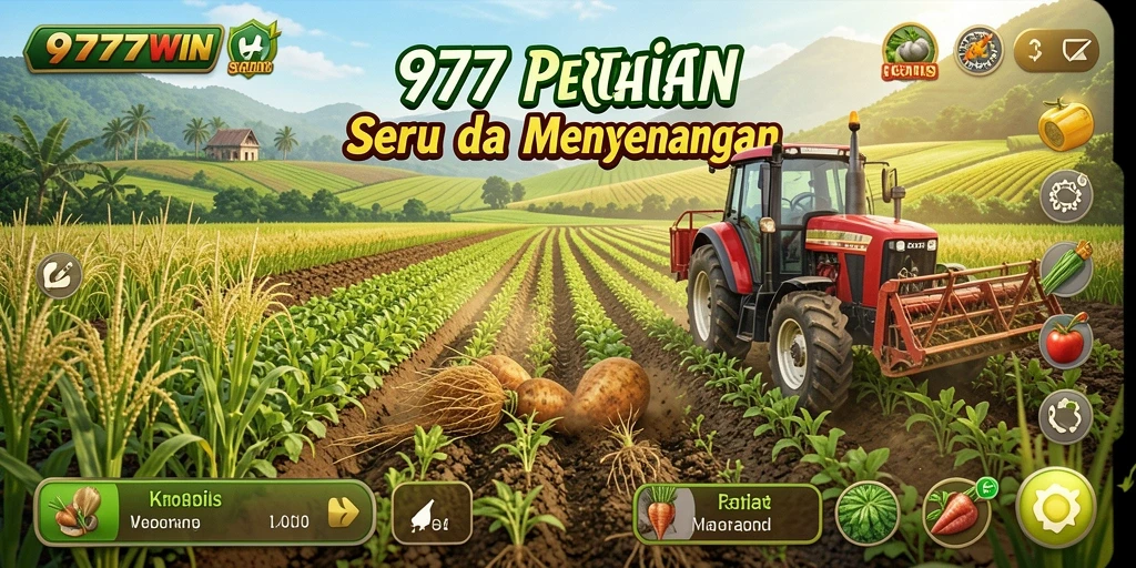 Gameplay seru 9777WIN yang menampilkan aktivitas pertanian.
