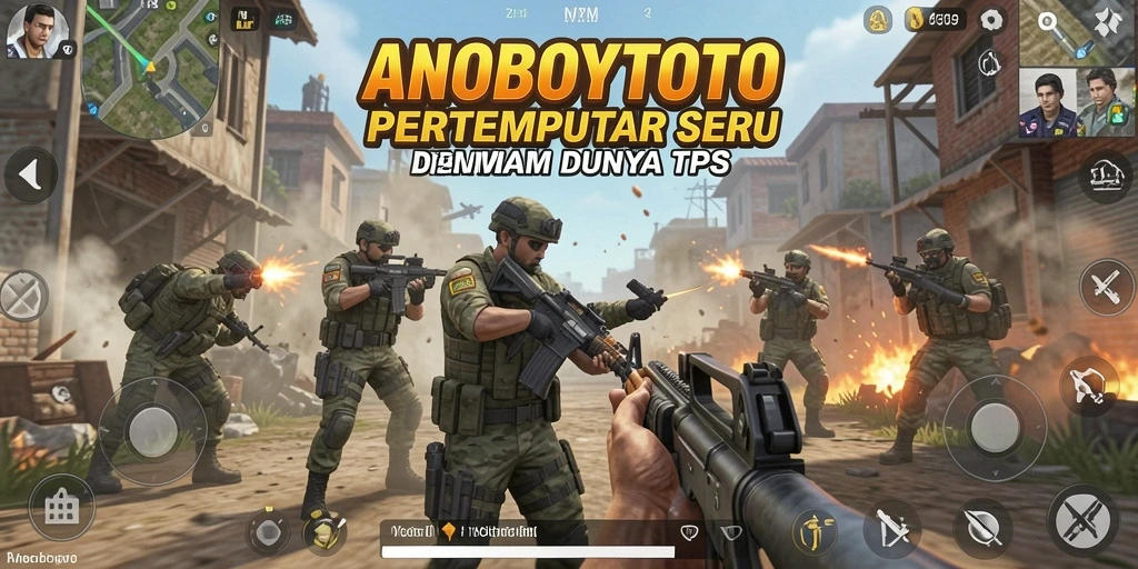 Tangkapan layar ANOBOYTOTO menampilkan aksi gameplay TPS yang seru.