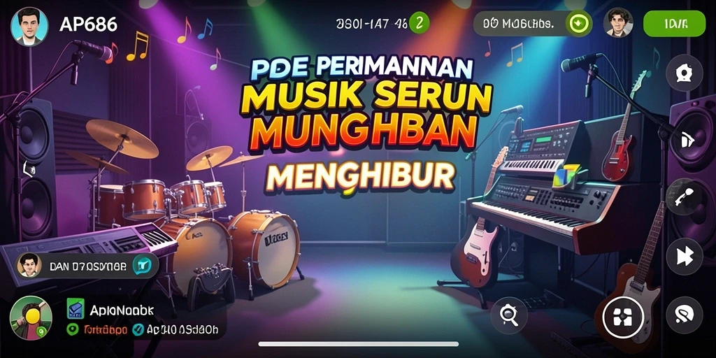 Tampilan gameplay seru dari AP686 dengan beragam lagu dan mode permainan.