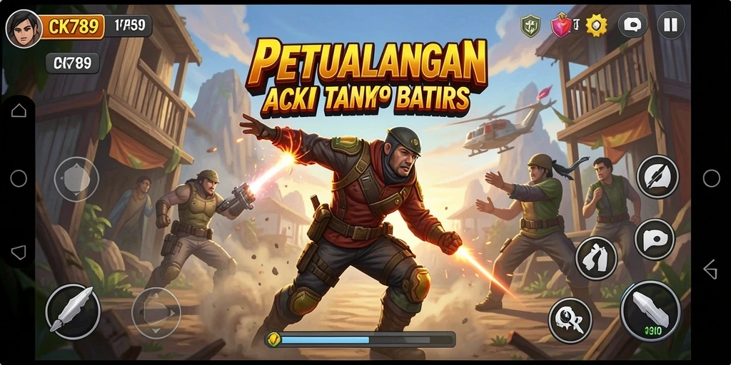 Gameplay aksi seru di CK789 dengan grafik memukau.
