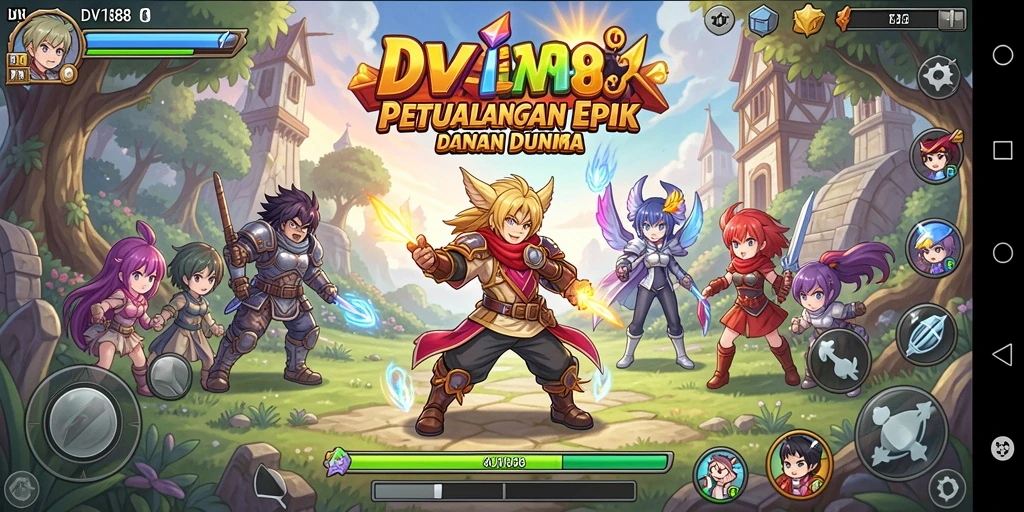Gambaran gameplay seru dalam dunia Anime di DV188.