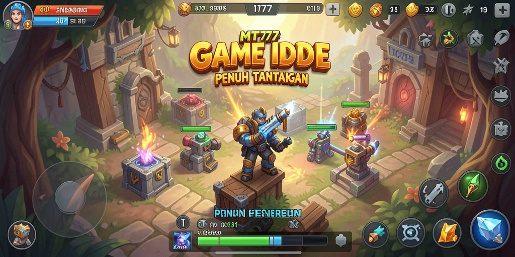 Screenshot menunjukkan gameplay santai dan strategis MT777.