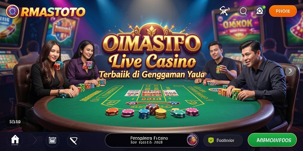 Tampilan gameplay menarik ORMASTOTO dengan dealer langsung dan permainan seru.