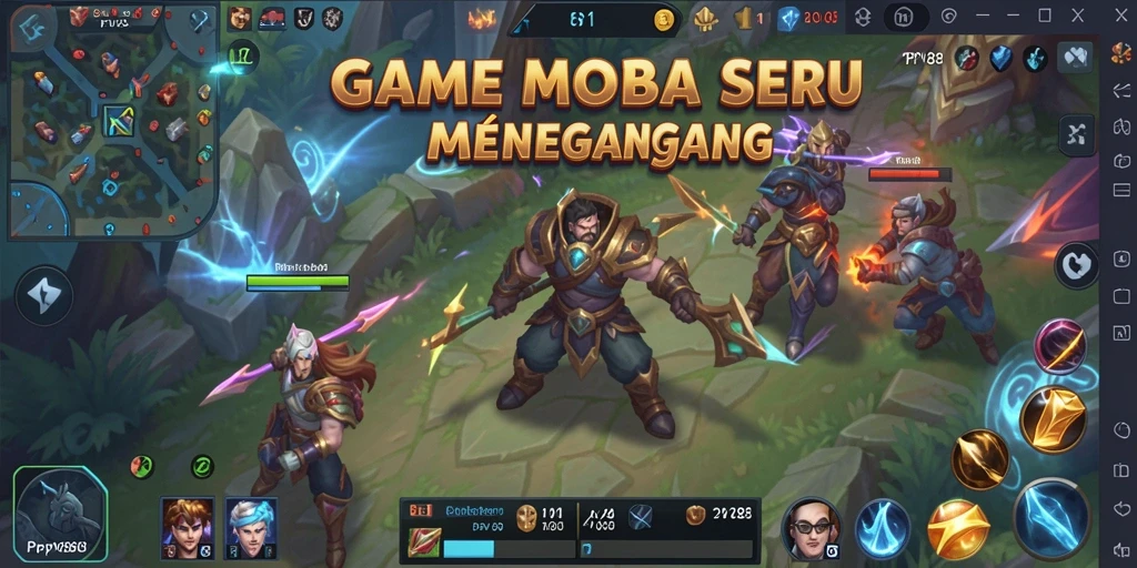 Tampilan gameplay seru dari PPV88 dengan aksi hero MOBA.