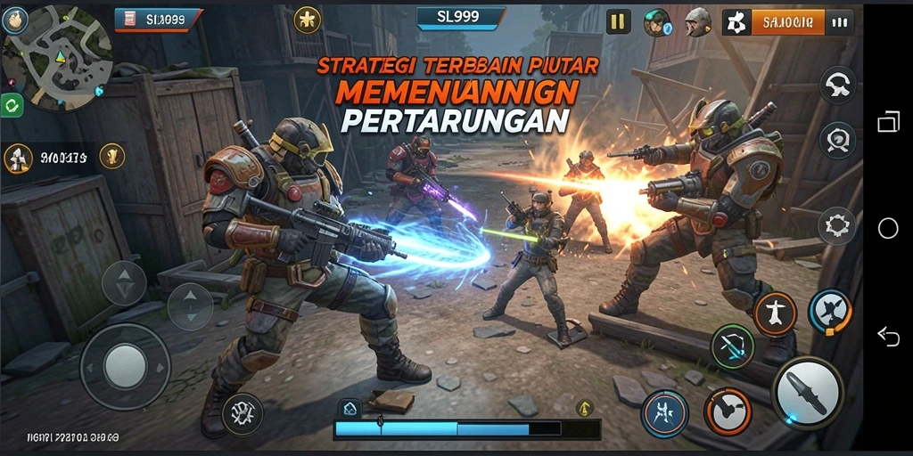Tangkapan layar utama SL999 menampilkan laga seru dengan strategi yang mendebarkan.