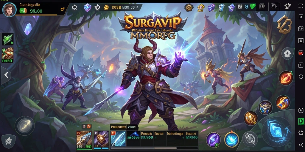 Tampilan gameplay yang menakjubkan dan aksi seru dalam SURGAVIP.