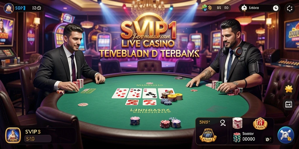 Screenshot SVIP1 menampilkan dealer profesional dan gameplay yang mengasyikkan.