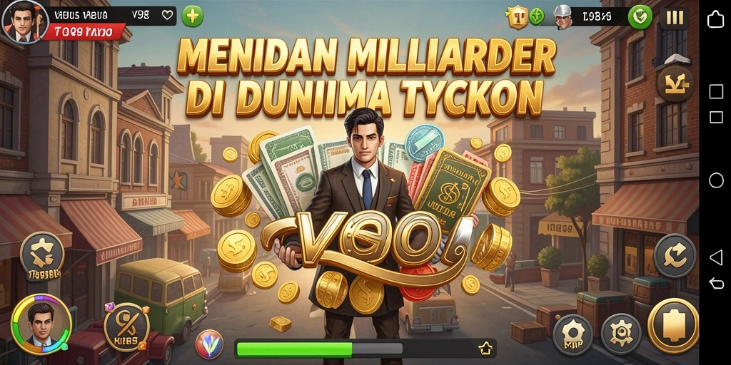 Menampilkan gameplay mendalam dari V98 dalam membangun empire bisnis.