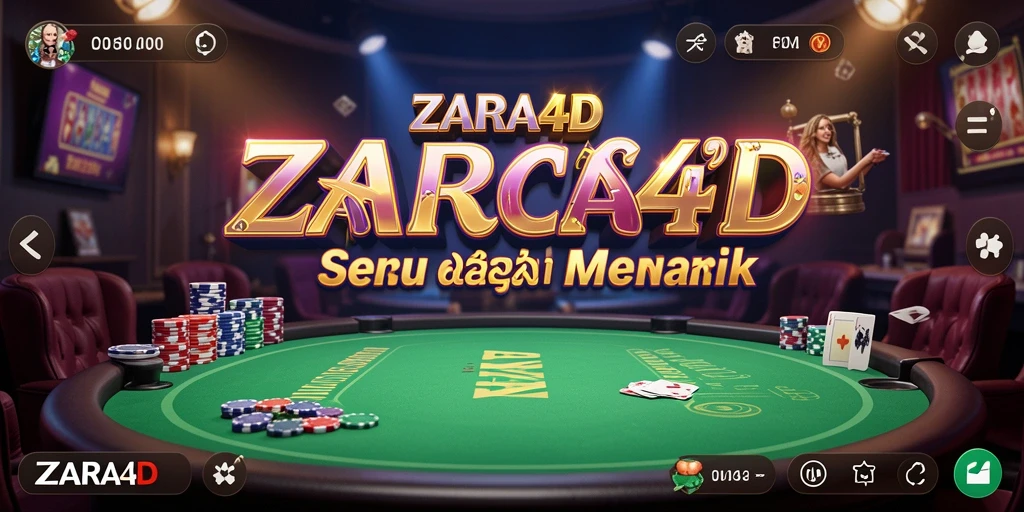 Screenshot gameplay ZARA4D menampilkan dealer langsung dalam suasana kasino yang menarik.