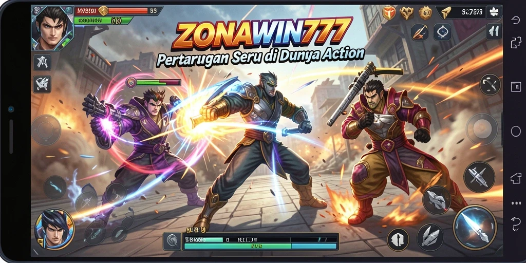 Tangkapan layar menunjukkan aksi seru dalam gameplay ZONAWIN777.